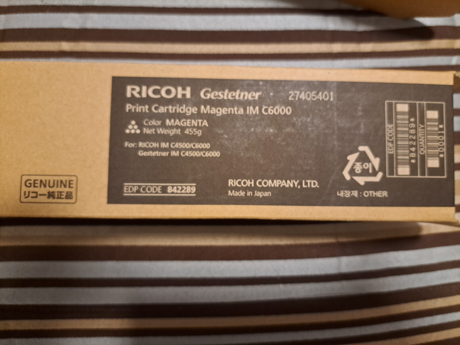 NIB Genuine Ricoh Original Toner Cartridge for IMC6000 – Magenta