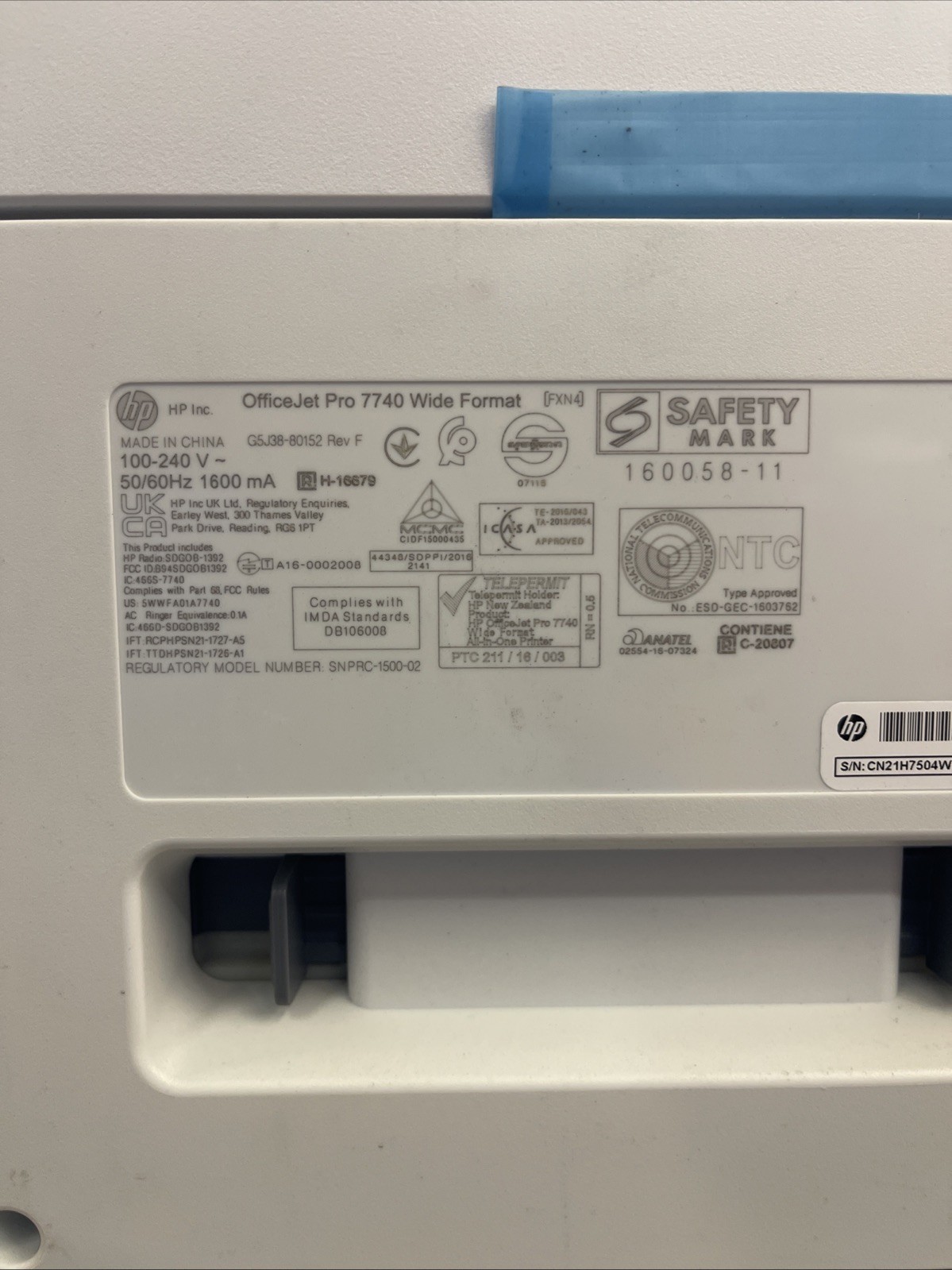 New HP OfficeJet Pro 7740 Wide Format All-in-One Printer