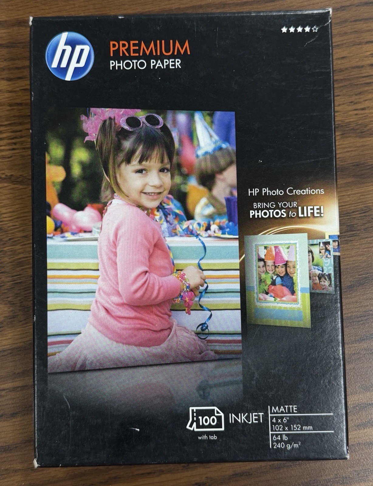 HP Premium Photo Paper Matte Finish 4×6 100 count INKJET Printers Q6563A SEALED