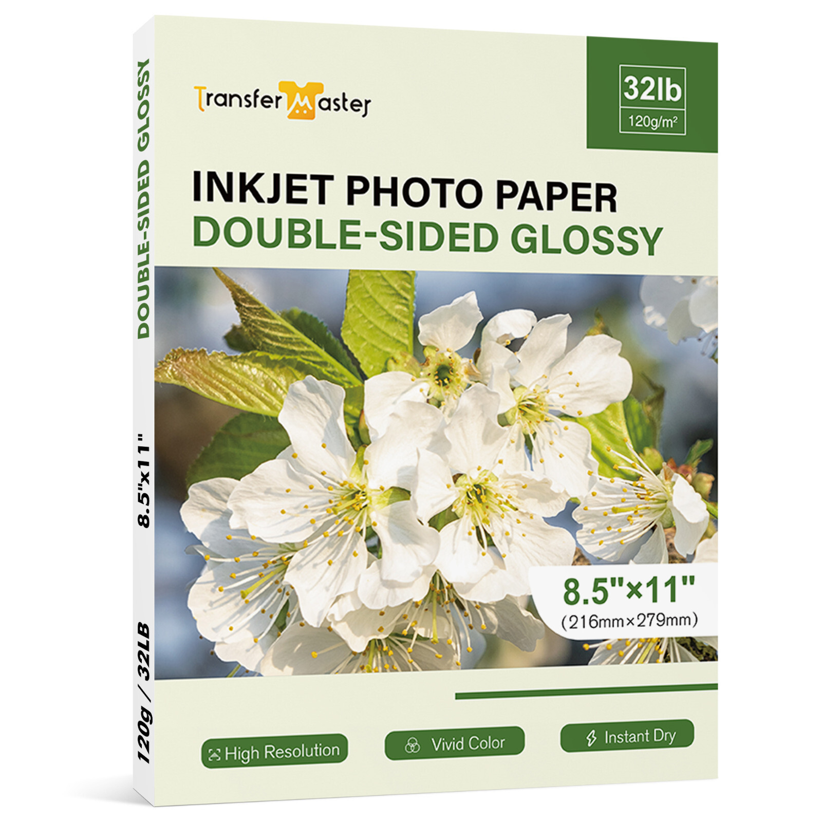 Lot 50-300 Double Sided Glossy Photo Printer Paper 8.5×11 32lb Brochure Inkjet