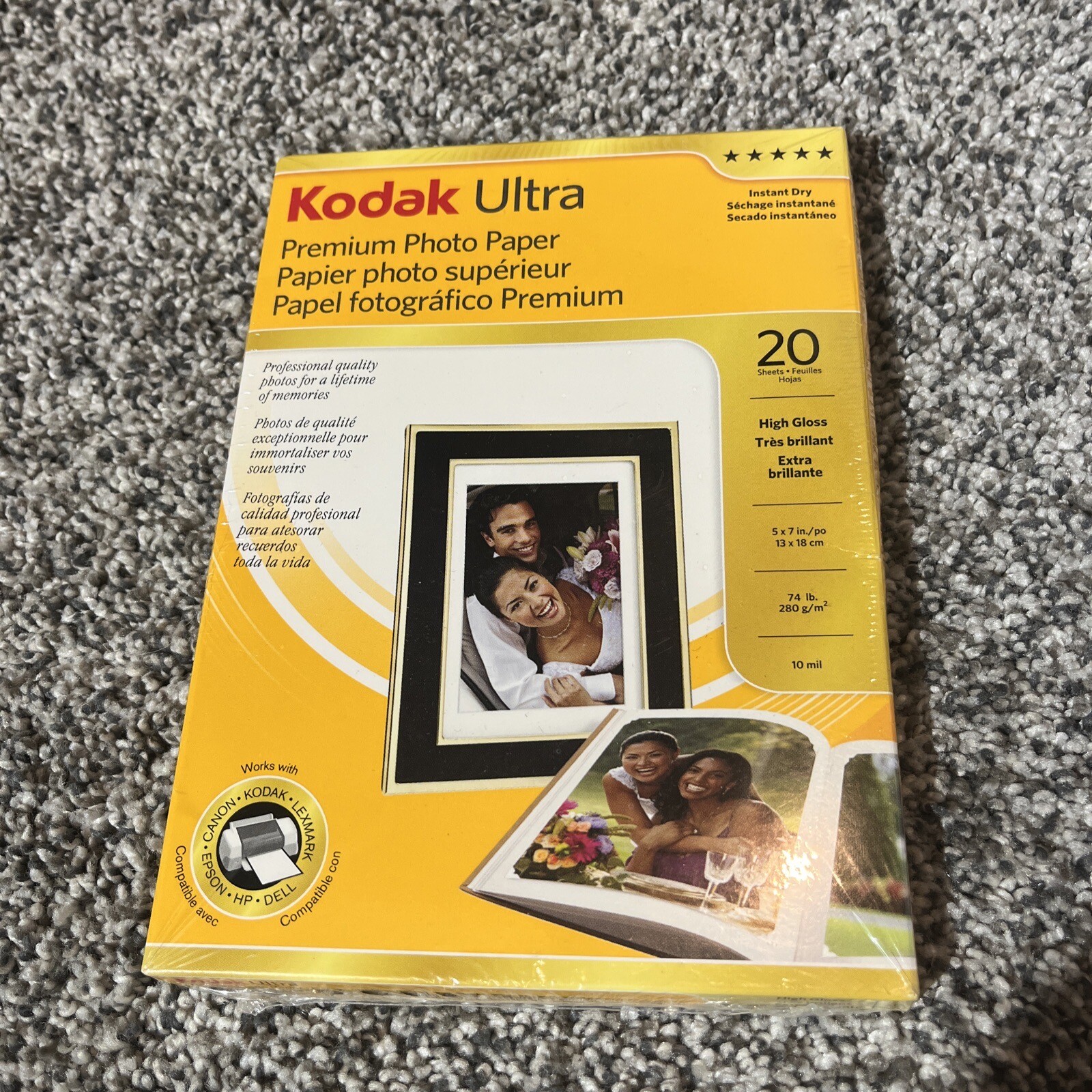 Kodak Ultra Premium Photo Paper 20 sheets high gloss 5X7 10mil New