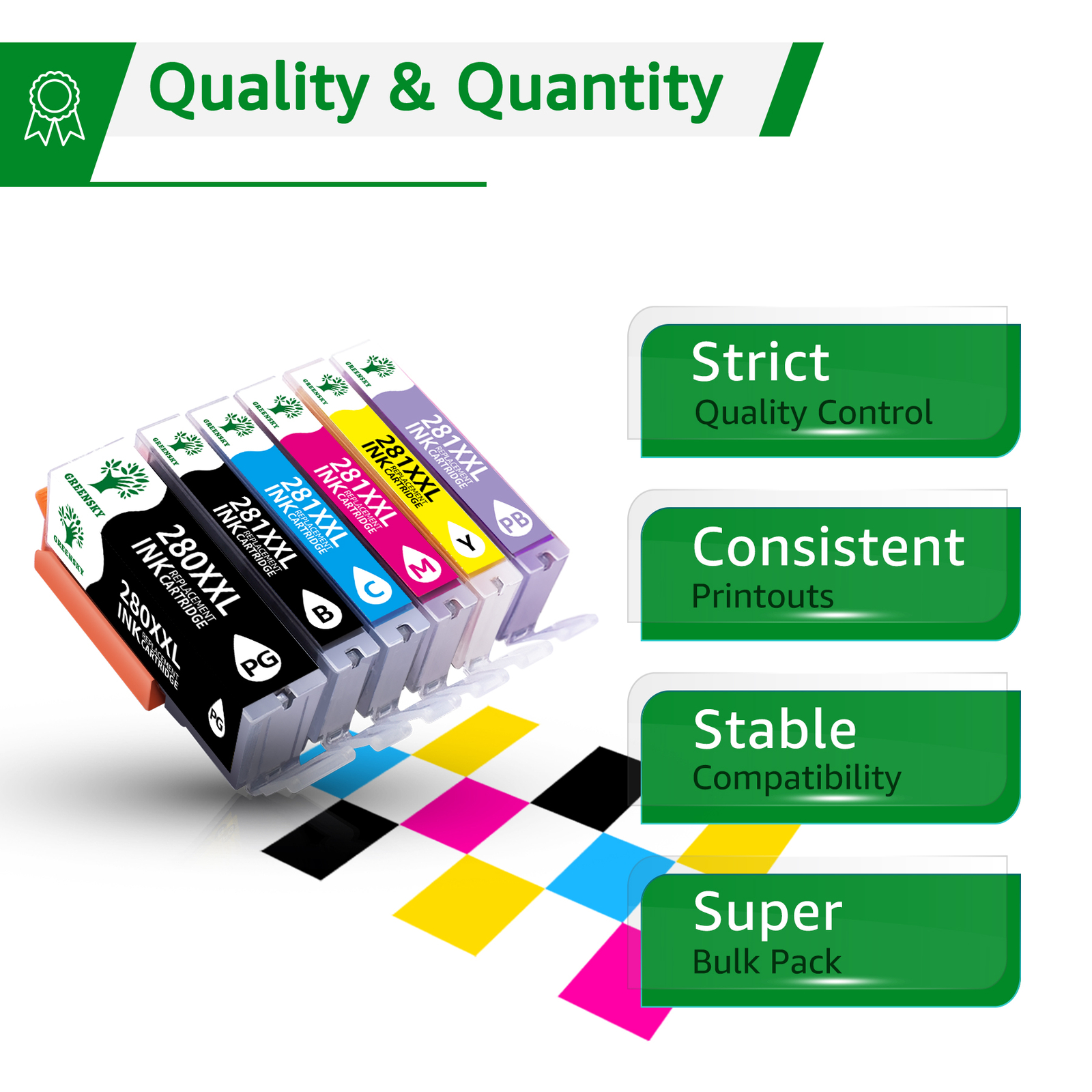 PGI-280 CLI-281XXL Ink Cartridge Lot for Canon PIXMA TS6120 TS6220 TS8120 TR7520