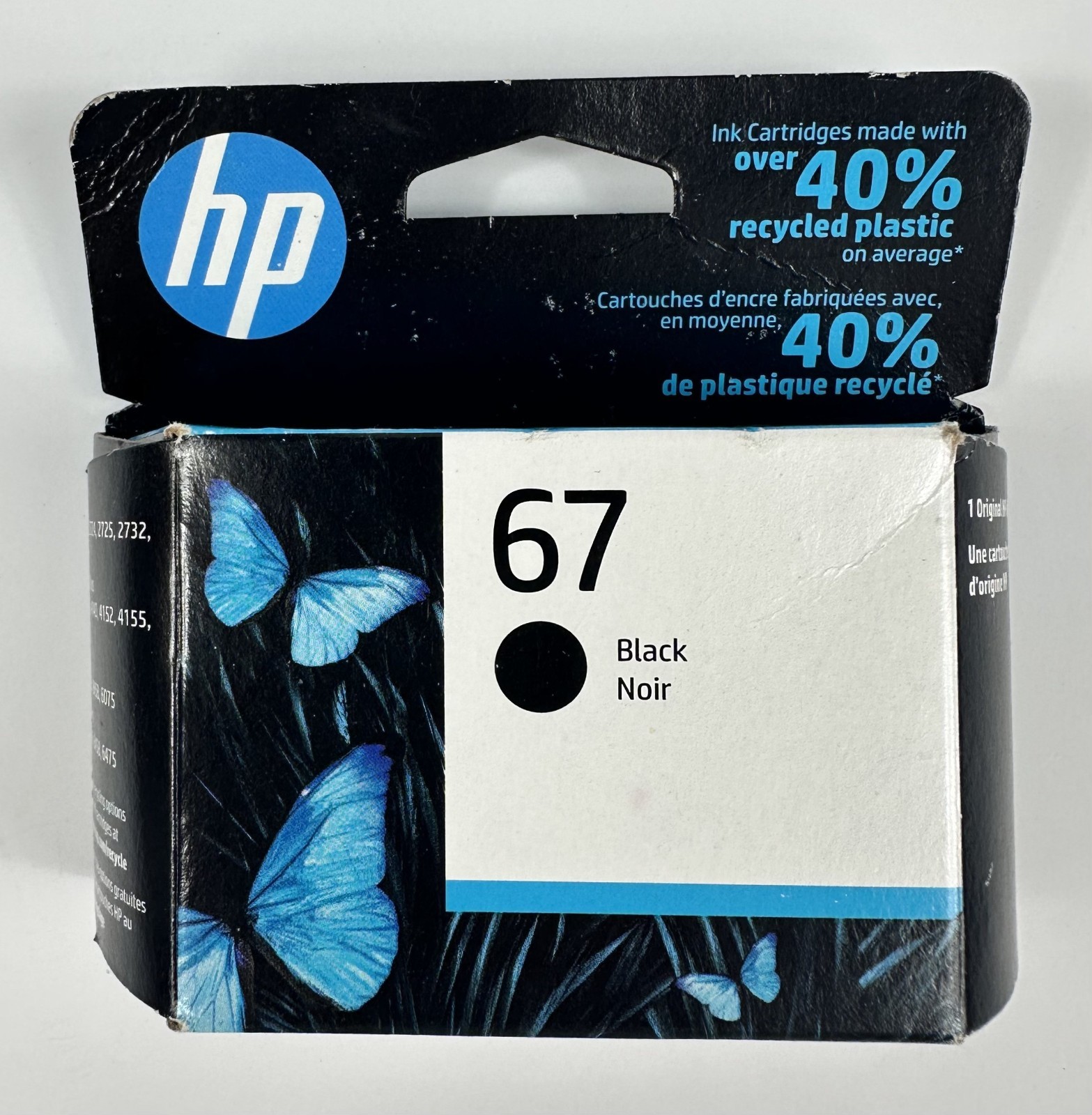 HP 67 Black Ink Cartridge Sealed New in Box 03/2023 Genuine OEM