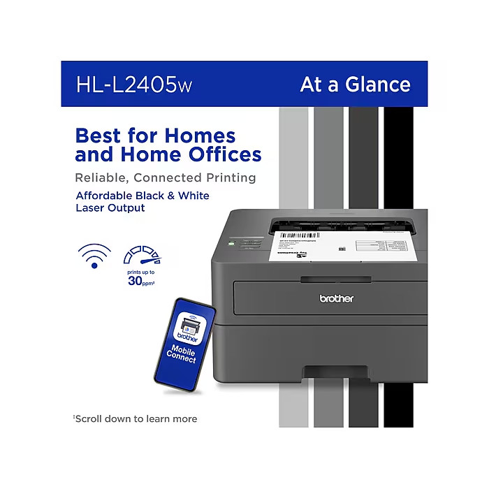 Brother HL-L2405W Wireless Monochrome Laser Printer Single Function, BIG DEAL