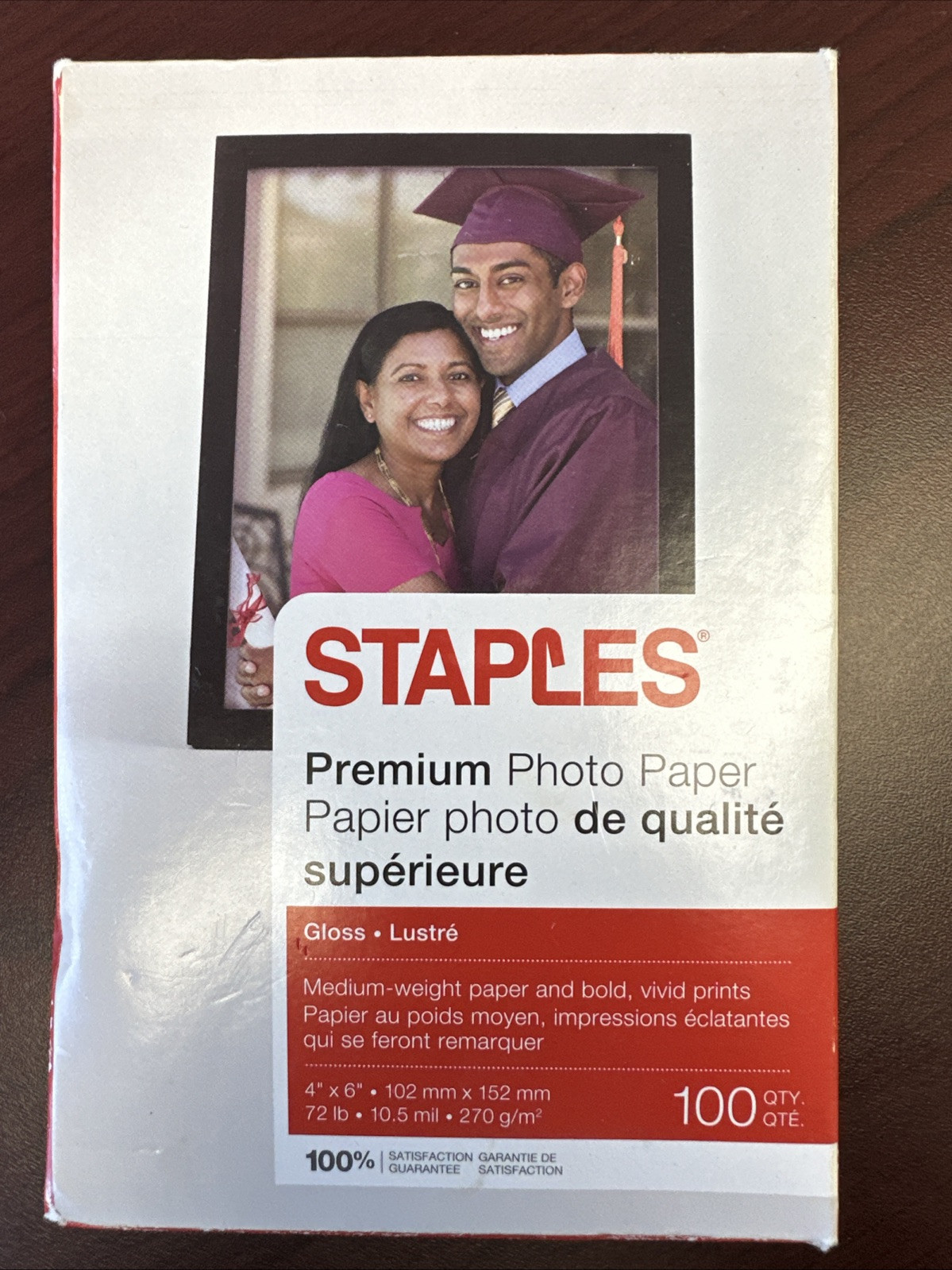 NEW!! Staples 508431 Premium Glossy Photo Paper 4-Inch X 6-Inch 100/Pack (17673)