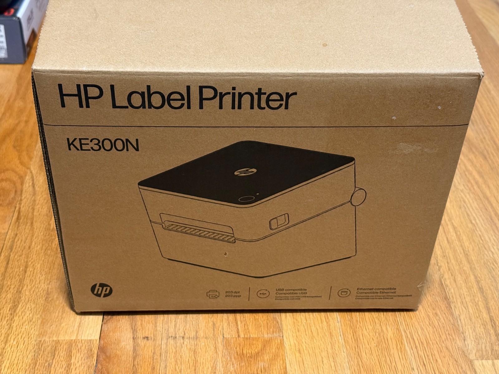 HP KE300N 4×6 Direct Thermal Label Printer Ethernet USB 203 DPI Open Box