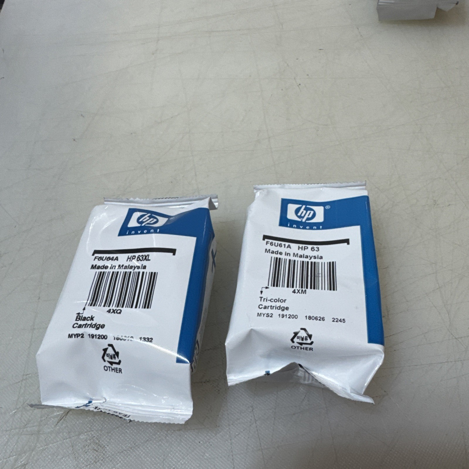 HP 63XL Black & HP 63 Tri Color Ink Cartridges Combo {New OEM}