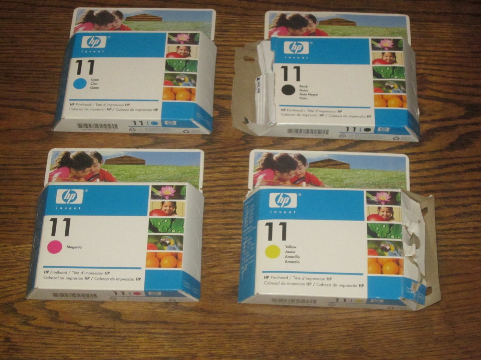 CMYK HP 11 Printhead Set 4 C4810A C4811A C4812A C4813A DESIGNJET 500 800 Black