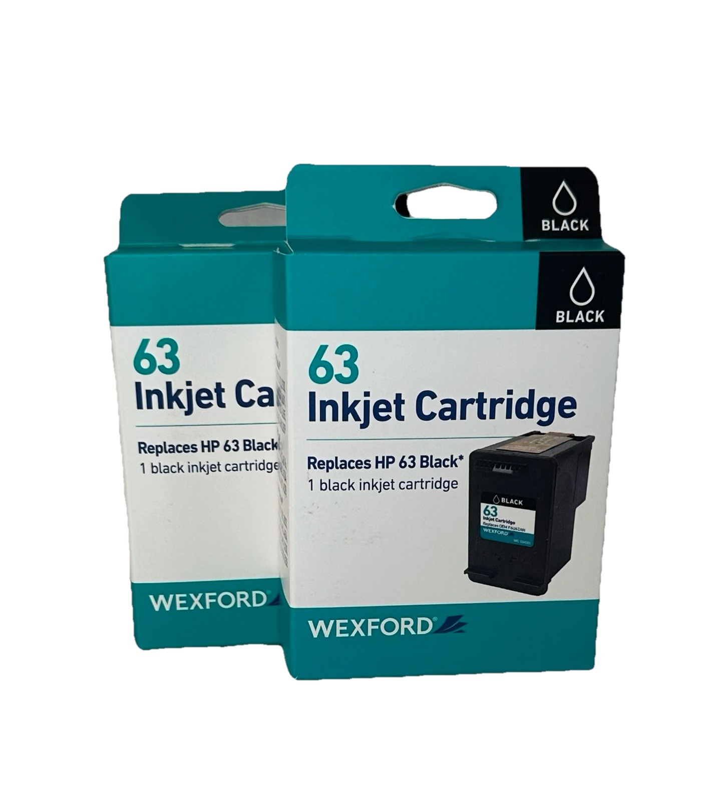 Lot Of 2 ! Wexford 63 Inkjet Black Ink Cartridges NEW/SEALED