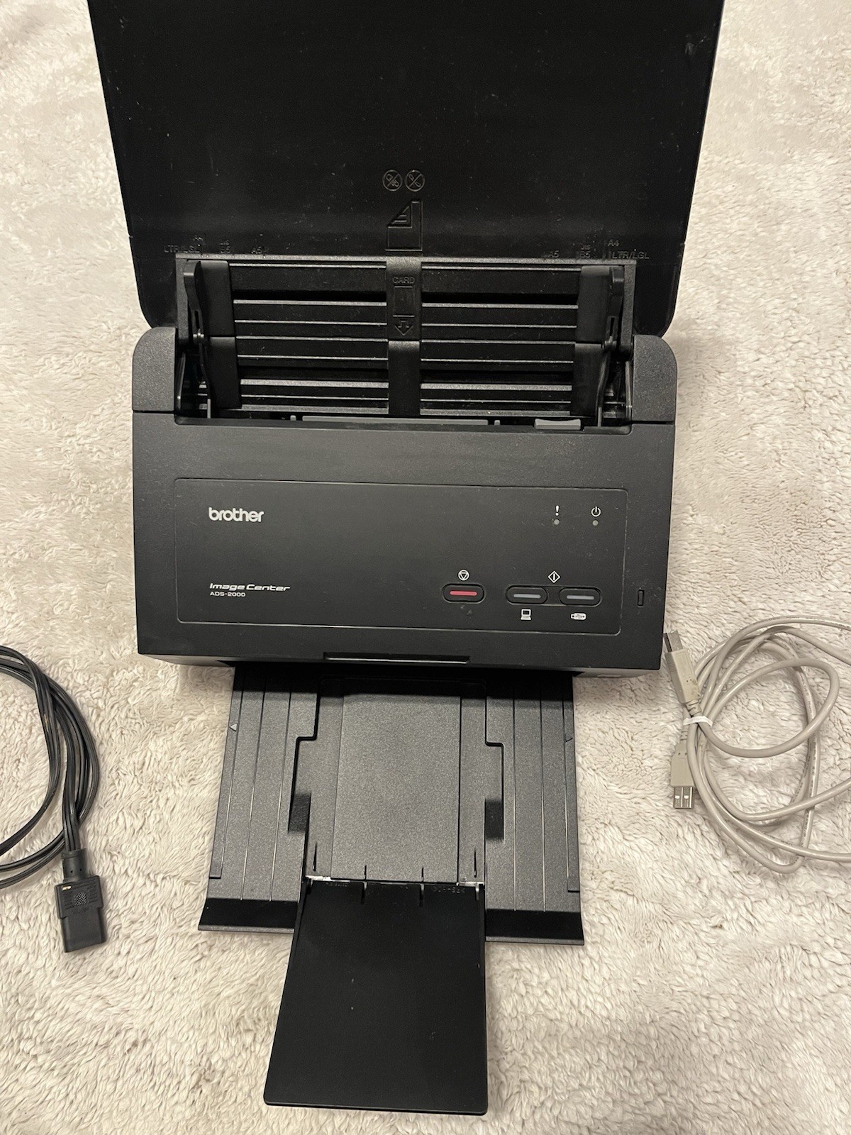 Brother ADS-2000 Desktop Scanner-TESTED WORKING- Includes power & Printer Cable
