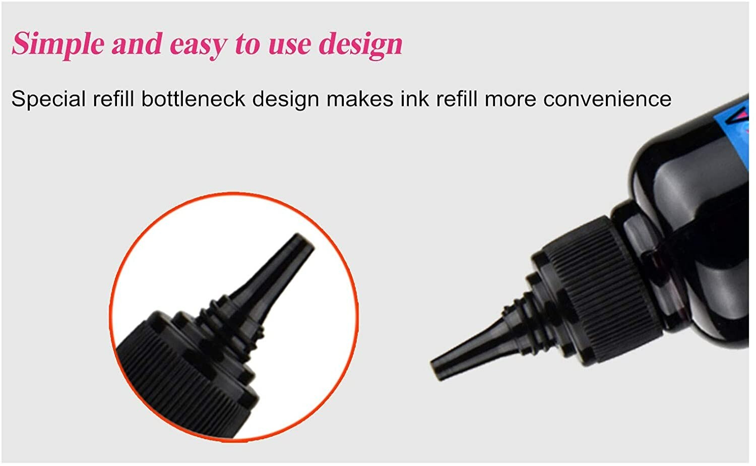 1000ml 1 Liter Refill Bulk Ink for HP all Printers Black CISS