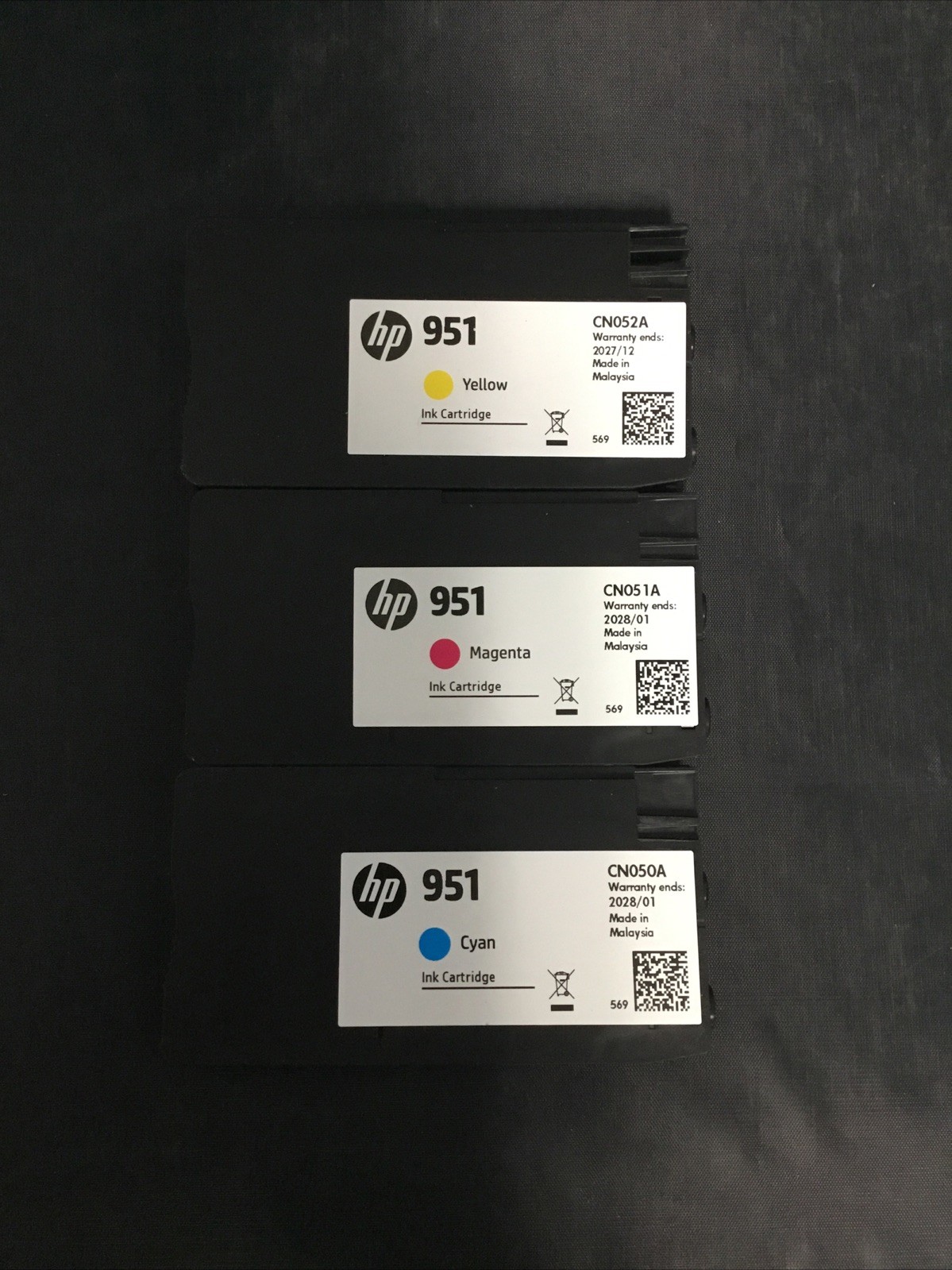Authentic HP 951 C/M/Y Ink Cartridges 3 Pack CR314FN (12-2027)