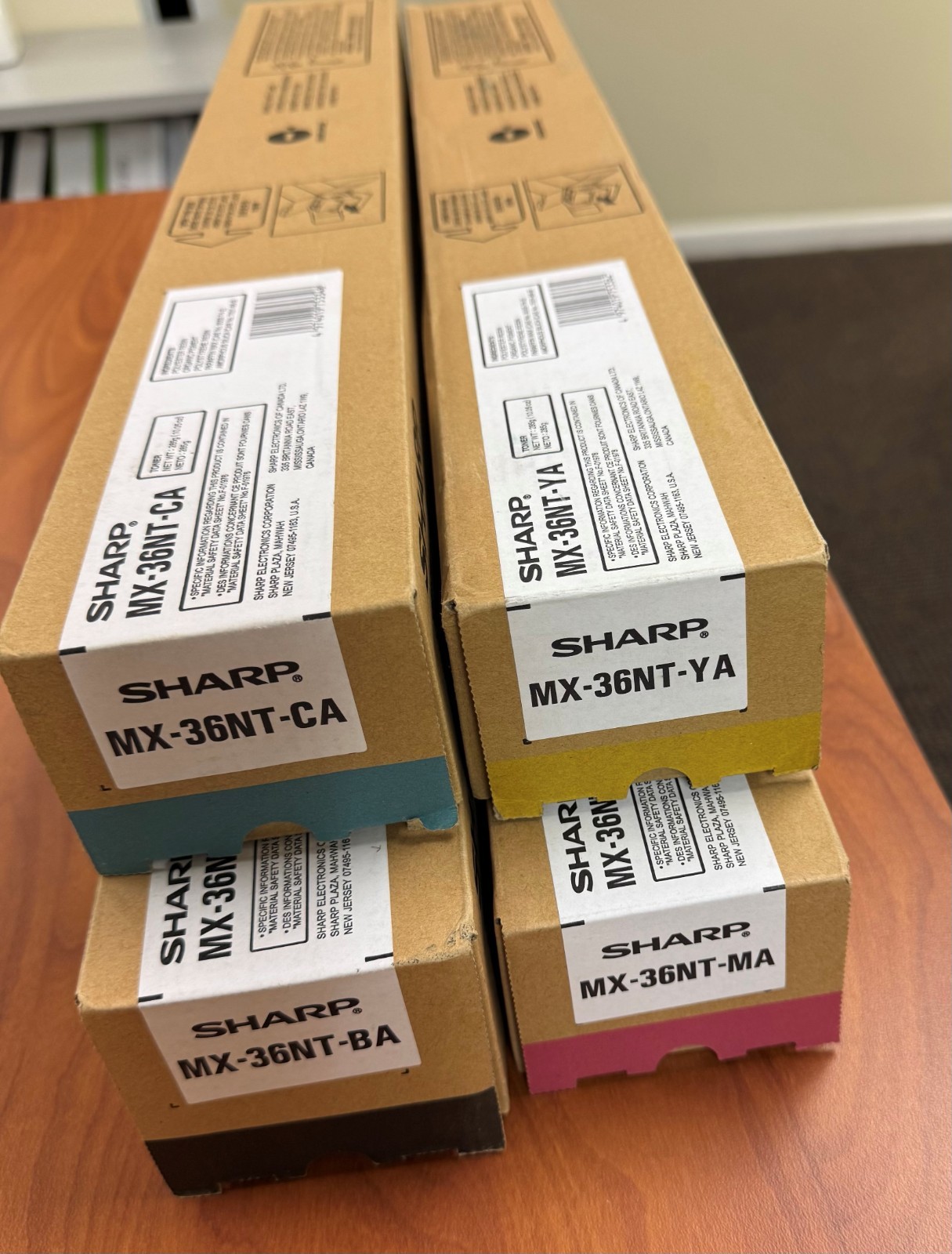 Sharp MX-36NT Toner Cartridge Set CMYK Genuine For MX 2610 2640 3110 3610 3640