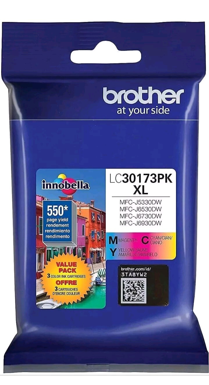 Printer LC30173PK High Yield XL 3 Pack Ink Cartridges- 1 Ea: Cyan/Magenta/Yellow
