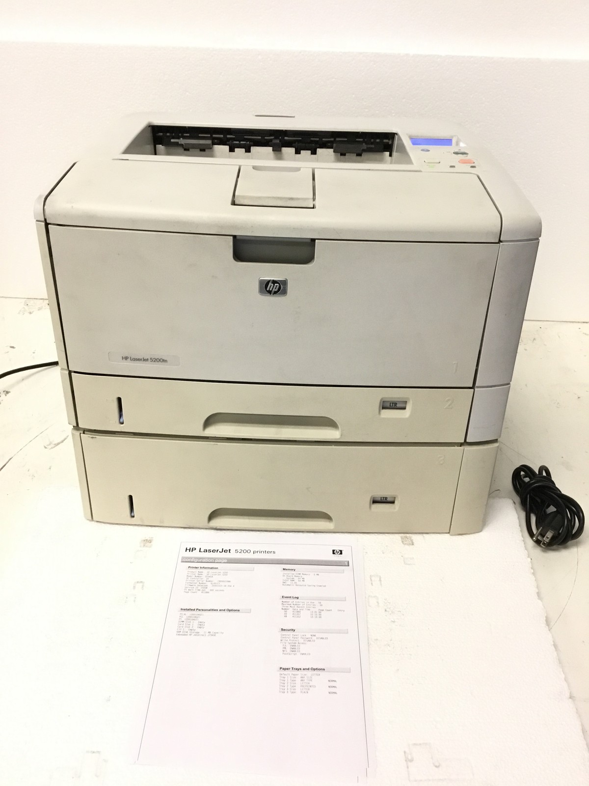 HP LaserJet 5200tn Business Workgroup Printer 411K Pages Extra Tray Included