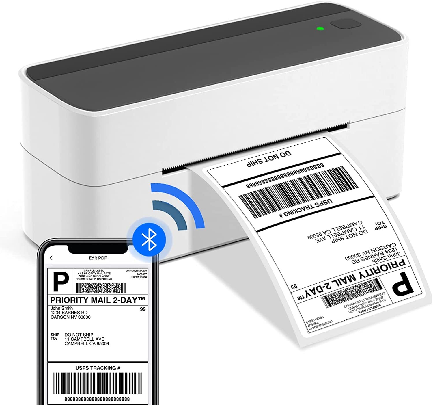 Wireless Bluetooth Thermal Shipping Label Printer 4×6 For UPS,Amazon,eBay LOT