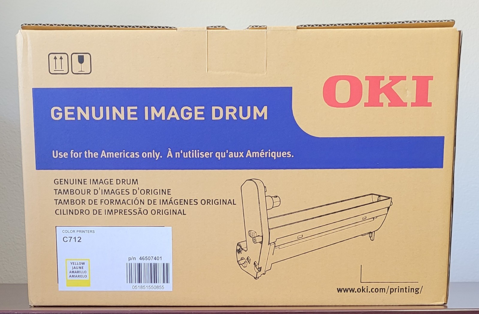 New Genuine Okidata OKI C712 Imaging Drum Unit Yellow 46507401 Color Printers
