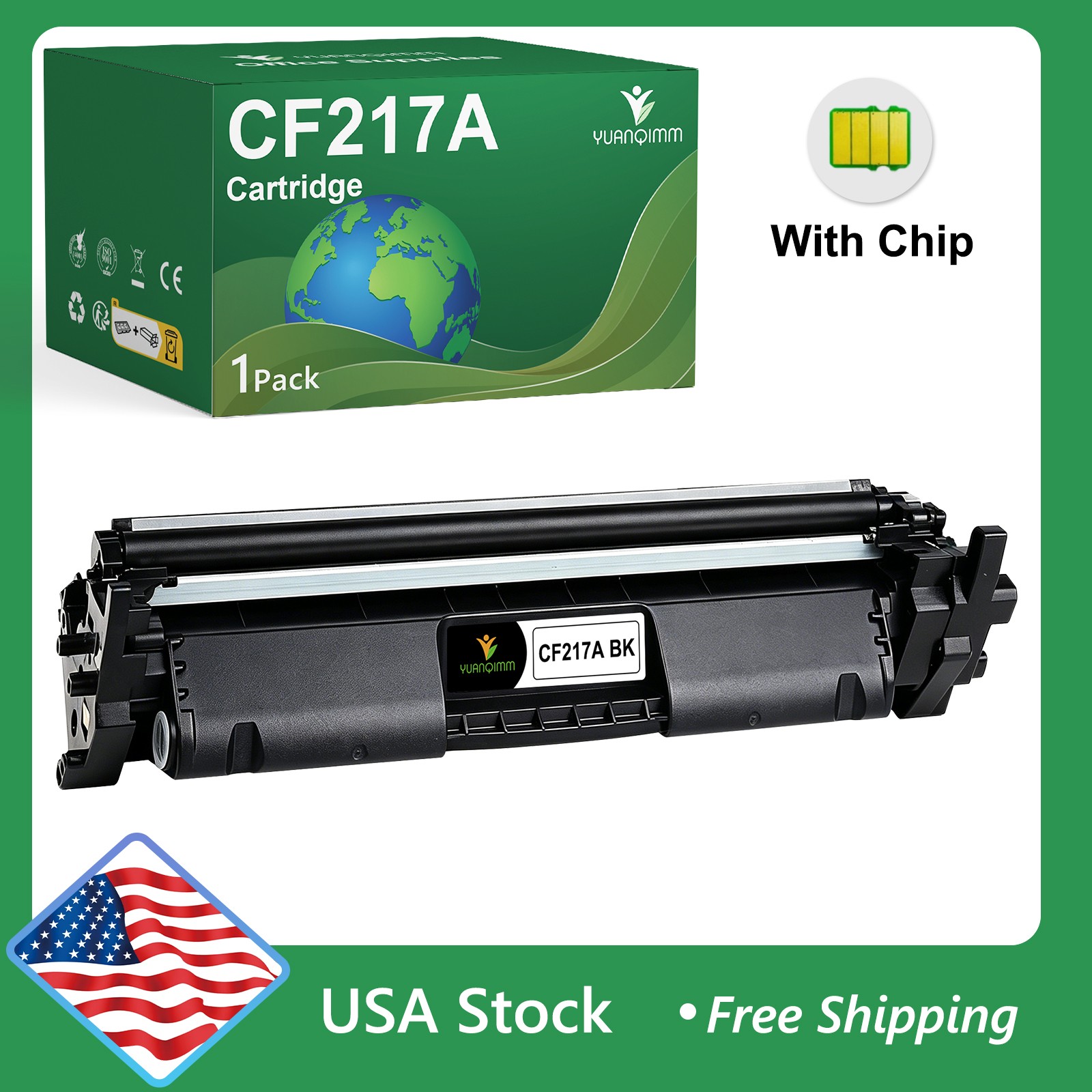 1 PACK CF217A BLACK Toner Cartridge For HP Laser Jet Pro M102 MFP M130nw/fw/fn/a