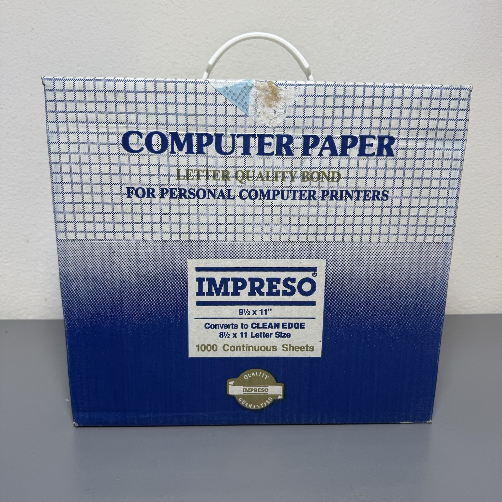 Impreso Computer Paper Letter Quality Bond 1000 Continuous Sheets Letter Size