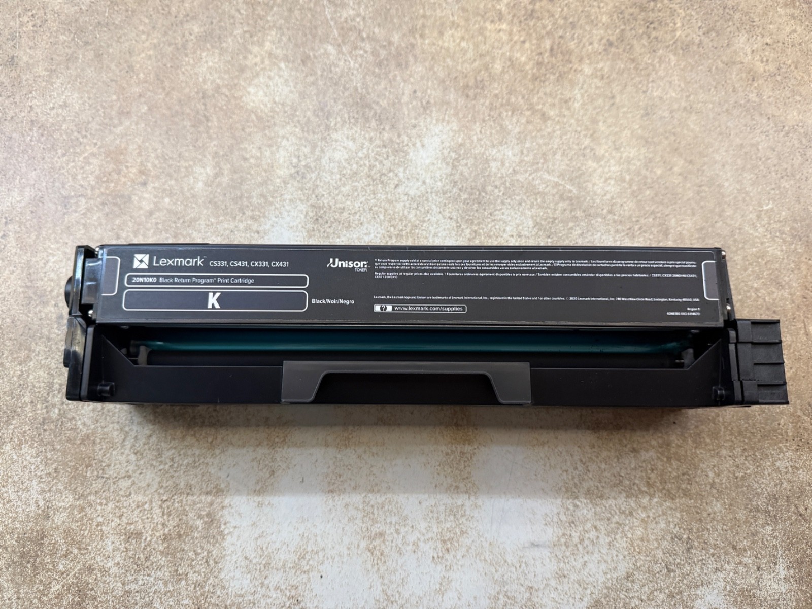 GENUINE LEXMARK 20N10K0 BLACK TONER CS331 CX331