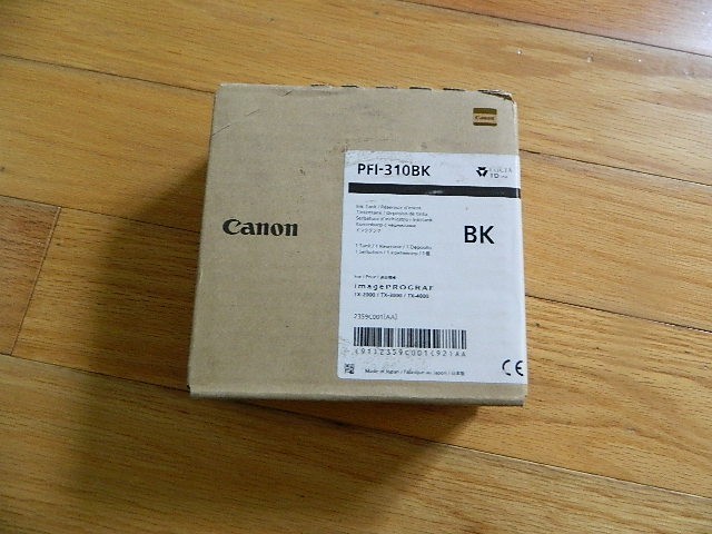 2022 GENUINE CANON PFI-310BK Black INK TANK IMAGEPROGRAF TX-2000/3000/4000 SEALE