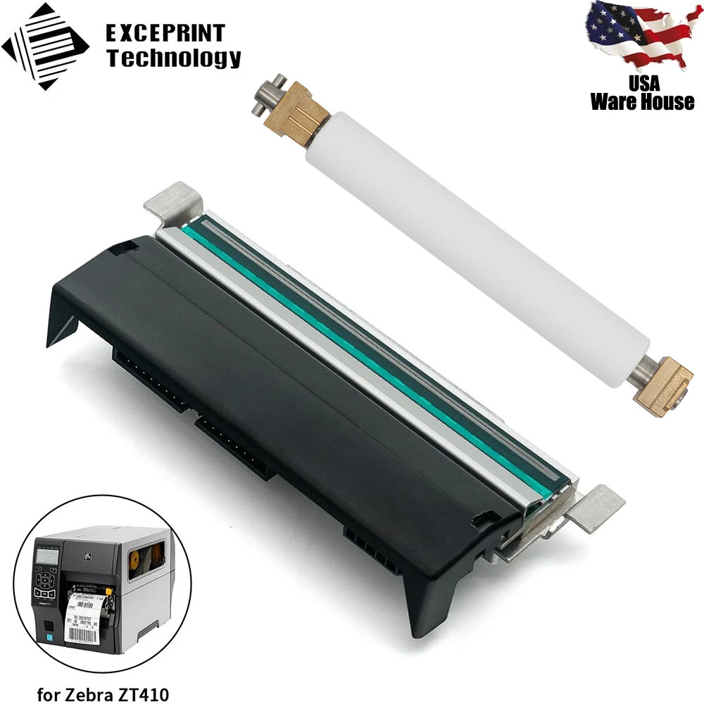 ✅ 203dpi Printhead & Platen Roller for Zebra ZT410 ZT411 Printer P1058930-009 ✅