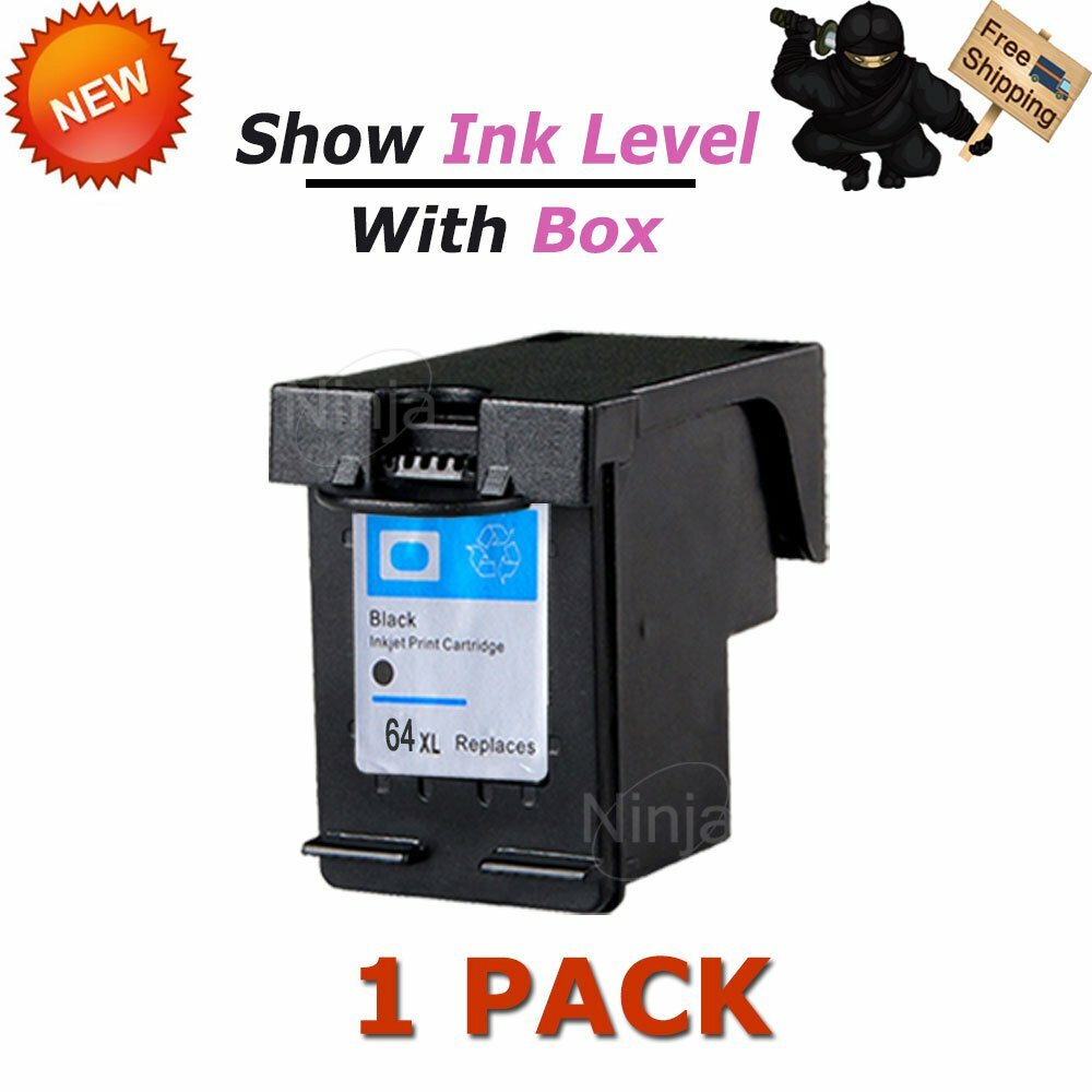 1pk Black 64XL 64 XL Ink Cartridge for HP ENVY Photo 6252 6255 6258 7855 7858