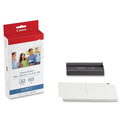 CANON KP-36IP TRI-COLOR INK CARTRIDGE AND PHOTO PAPER KIT, 7737A001 – BLACK