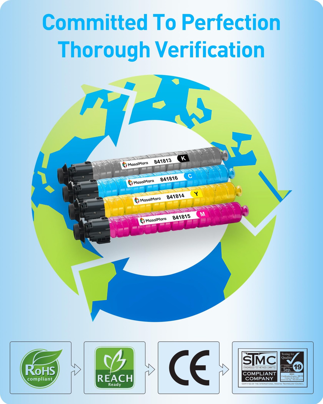 Compatible Toner Cartridges Replacement for Ricoh MP C3503 841813 841816 841815