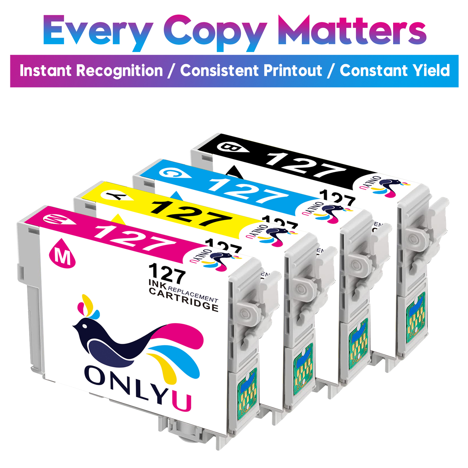 Ink Cartridge for Epson 127 fits Workforce WF-7010 WF-7510 WF-7520 Printer
