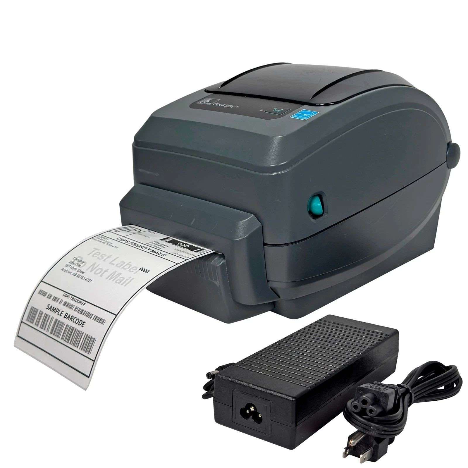 Zebra GX430t Thermal Transfer Label Printer USB Ethernet Barcode Shipping Printe