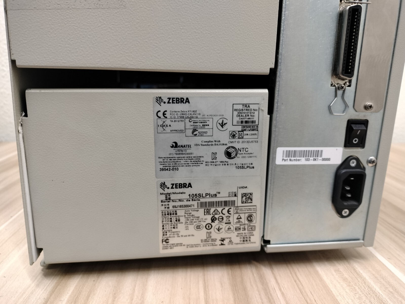 Zebra 105SL PLUS USB Ethernet Thermal Label Printer (103-8K1-00000) *READ DESC*