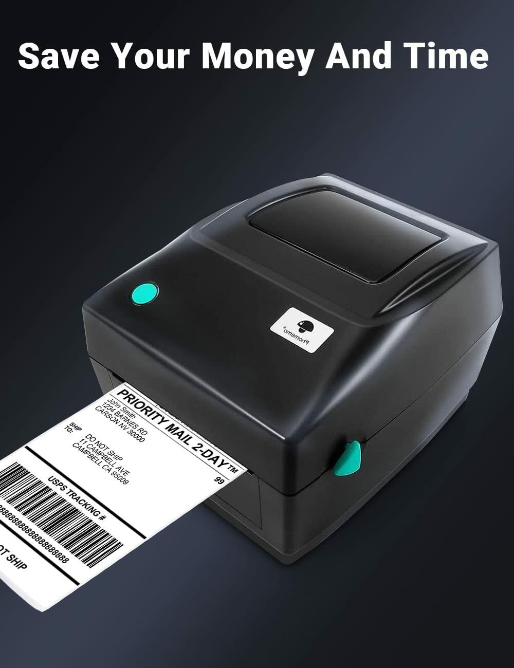 Odaro PM-201 Thermal Shipping Label Printer, 150mm/s 4×6 USB Label Maker Machine
