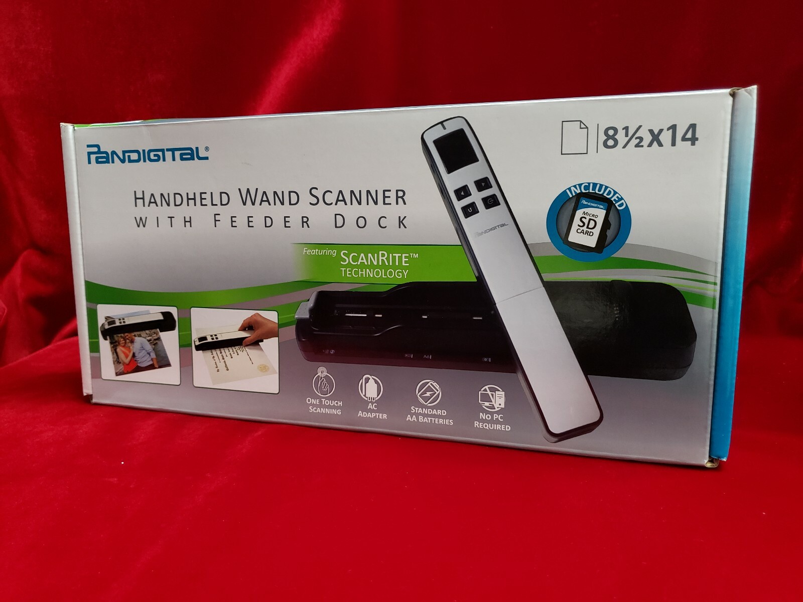 Pandigital Handheld Wand Scanner With Feeder Dock 300/600 DPI Model PANSCN09