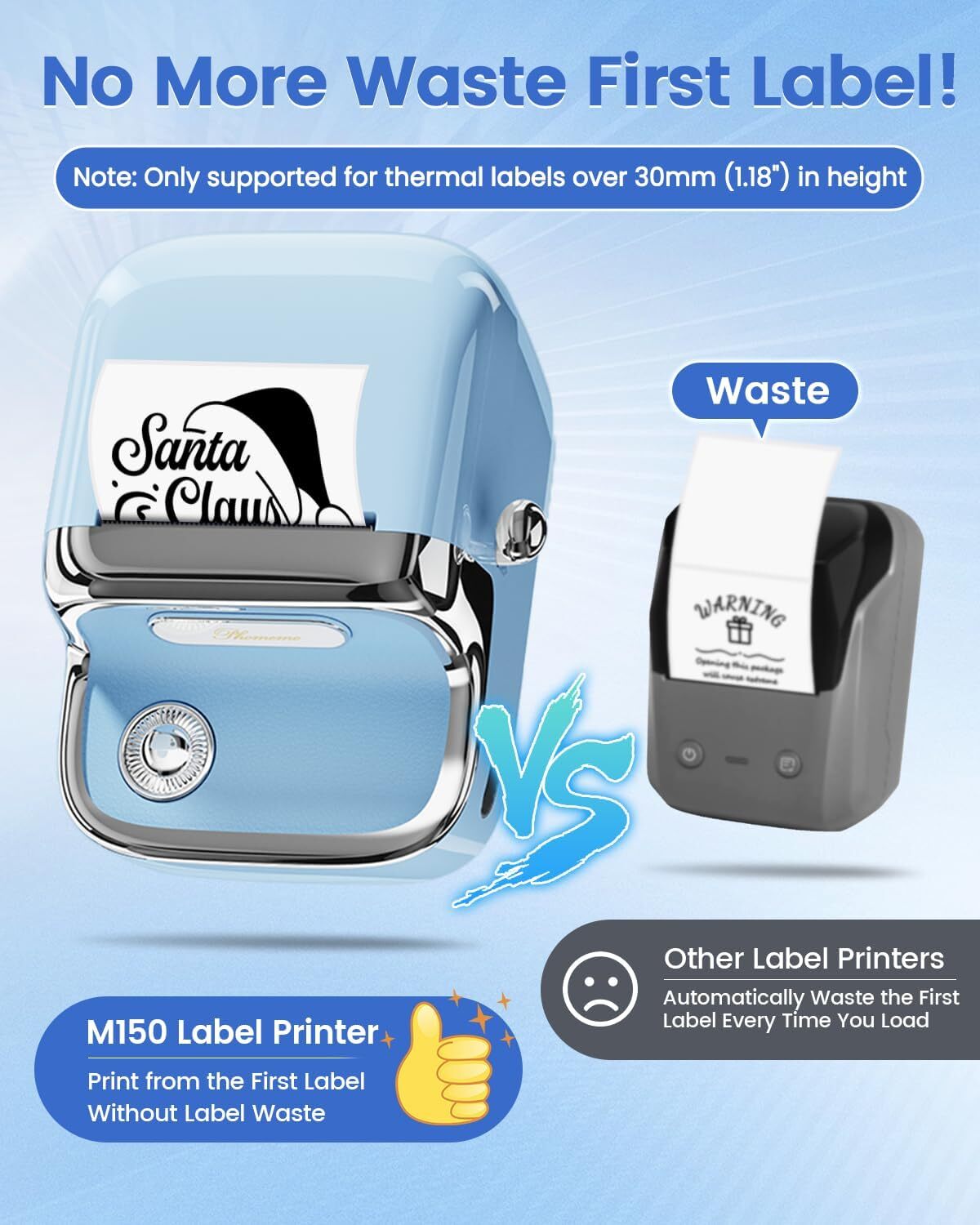 Upgrade Bluetooth Label Printer Phomemo M150 2 Inch Barcode Sticker Machine lot