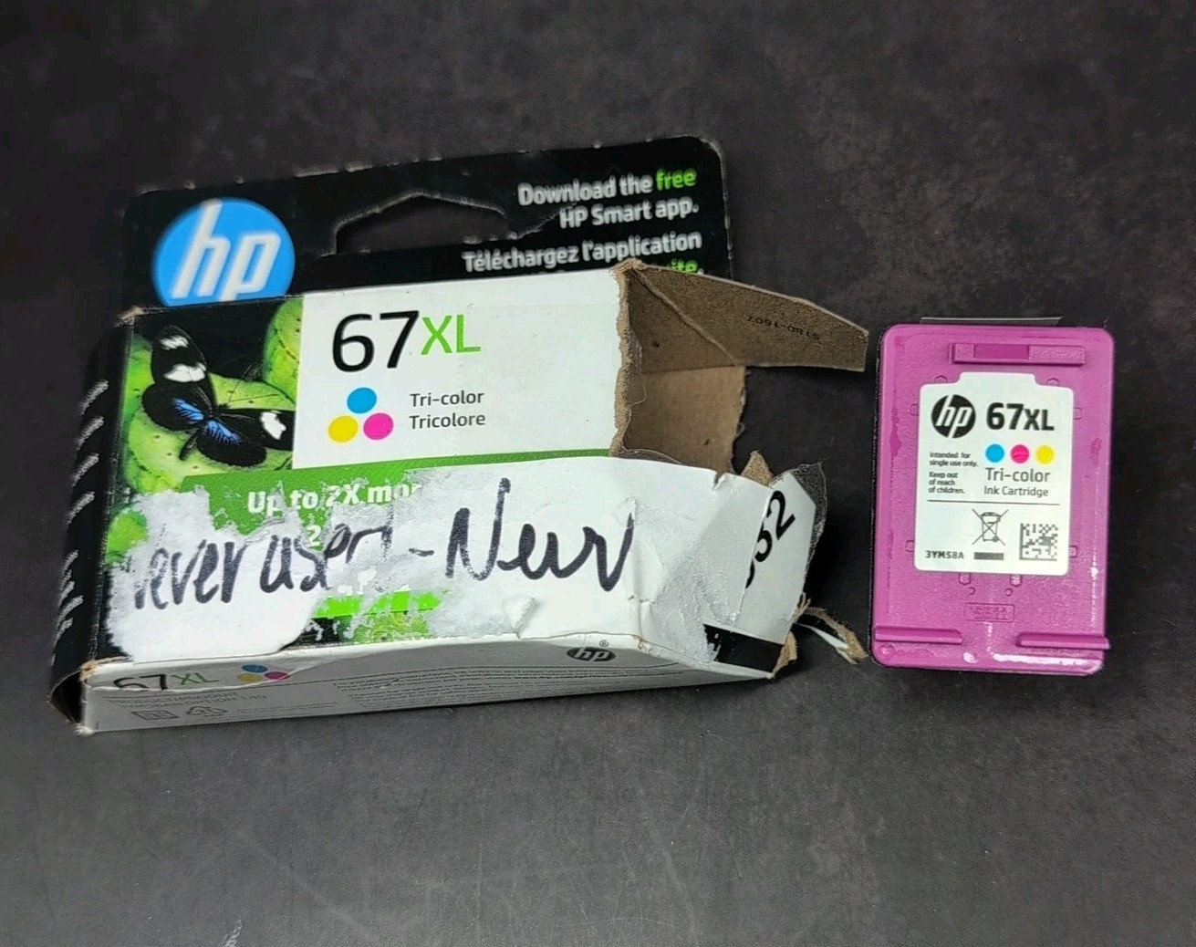 HP 67XL Tri-Color Ink Cartridge Genuine EXP: 09/23 Imperfect Open Box