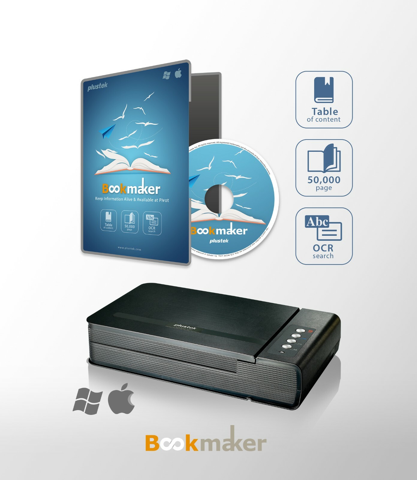 Plustek OpticBook 4900 Scanner – Book & Document Organizer for Academic Research