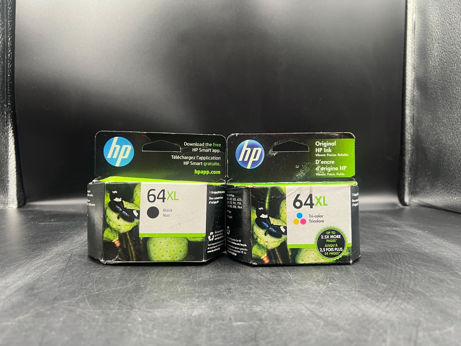 Genuine HP 64XL Black N9J92AN & Tri-Color N9J91AN Ink Cartridge Combo Pack