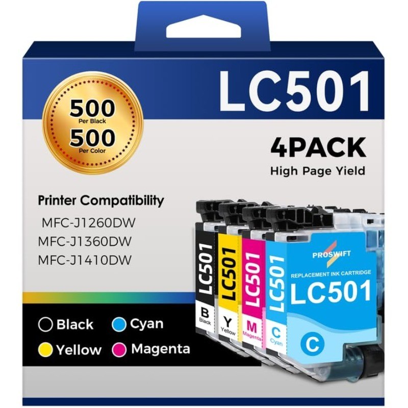 LC501XL Ink Compatible for Brother LC501 Ink for Brother MFC-J1260DW MFC-J1360DW