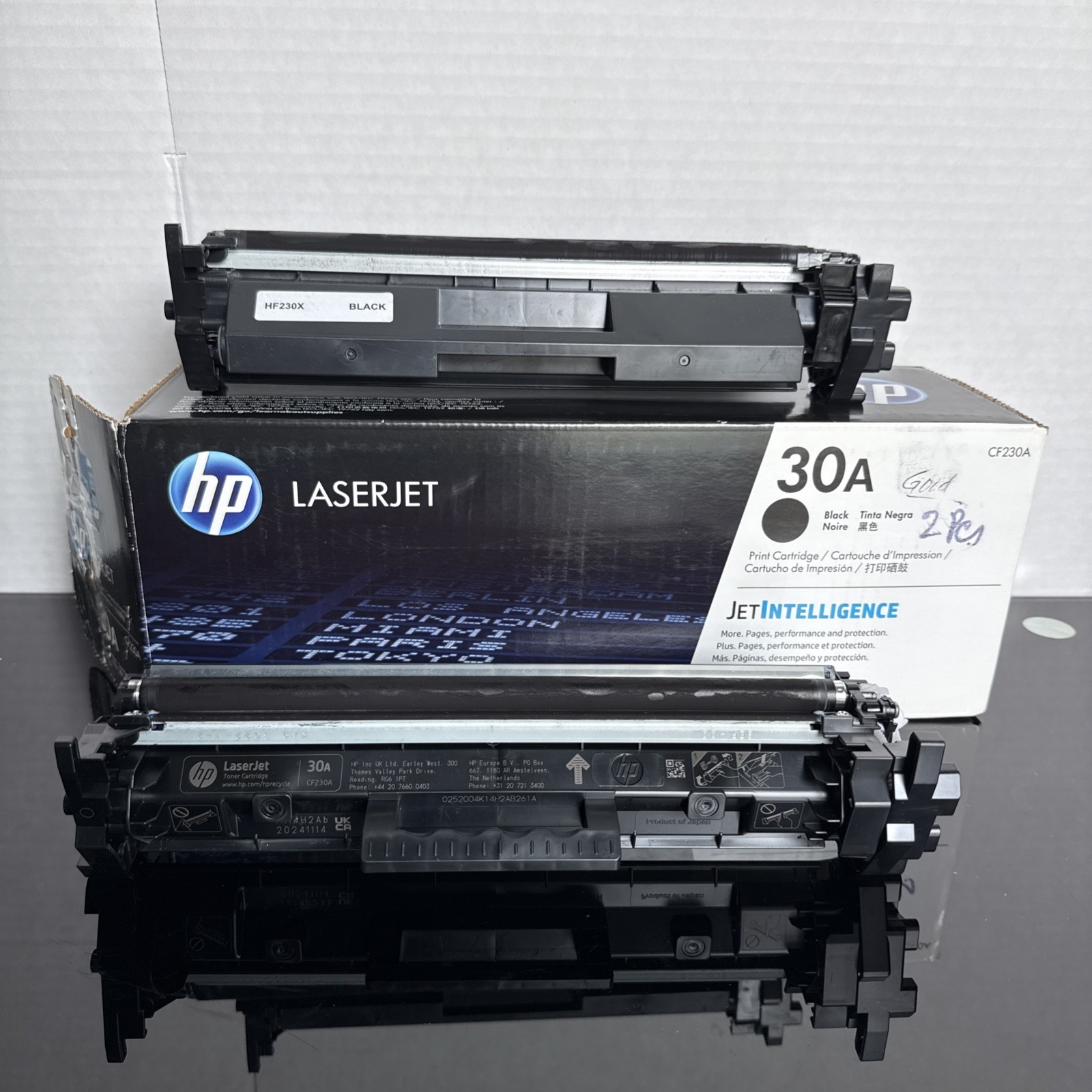 EMPTY HP 30A Laser Toner Cartridge OEM HF230X Black Laser Jet Core Lot of 2 Box
