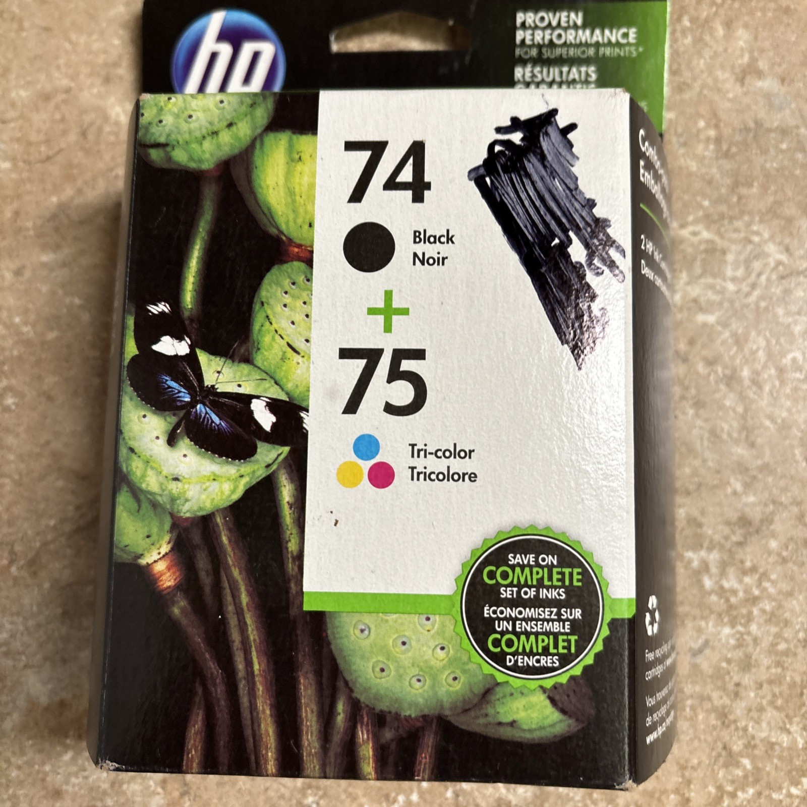 HP 74 Black & 75 Tri-Color Exp. 12/17