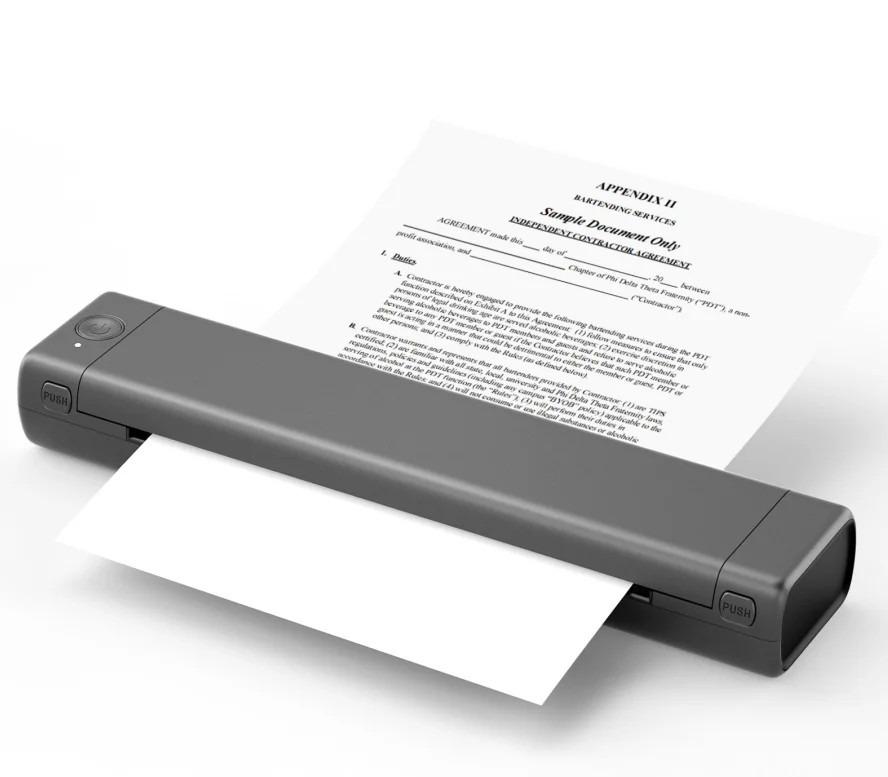 A4 portable thermal printer, supporting 8.26 inch x 11.69 inch A4 thermal paper