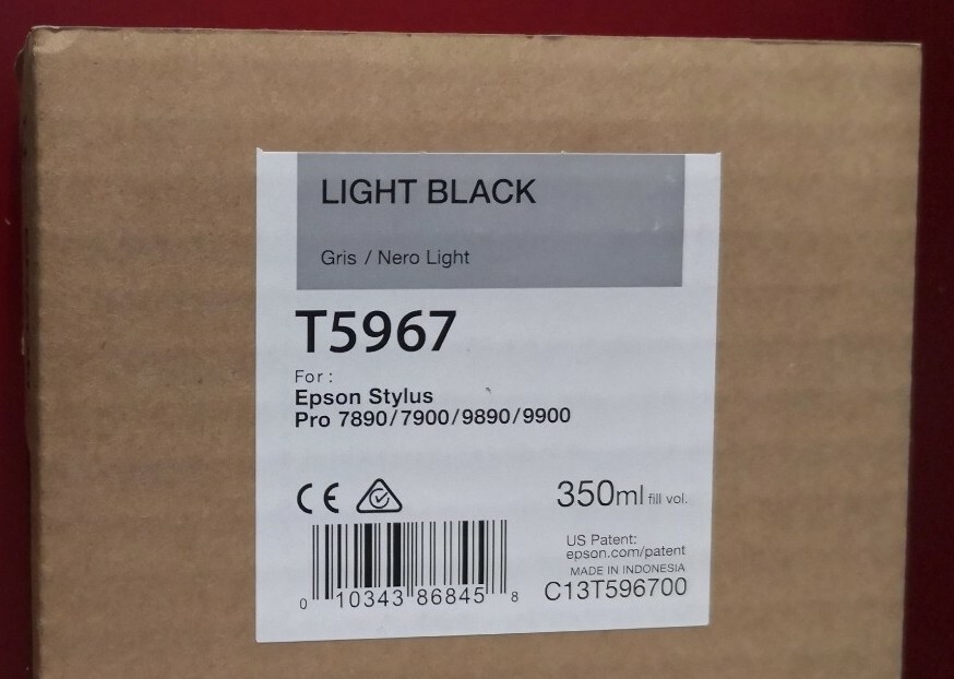 08-2019 Genuine EPSON T5967 Light Black Ink 350ml for Stylus 7890/7900/9890/9900