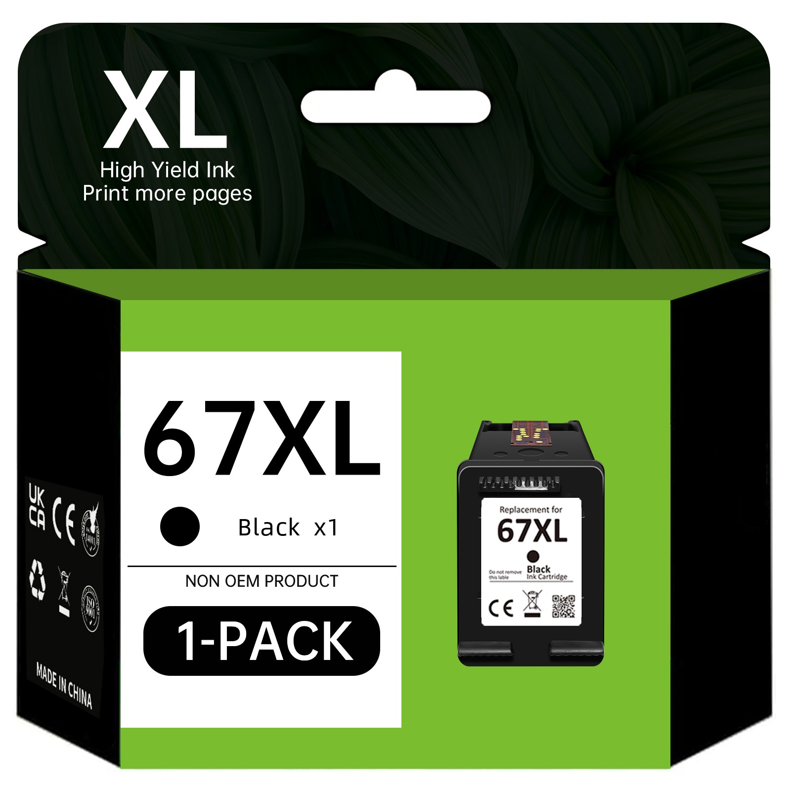 XXL Black Color Ink Cartridges for HP 67 XL Deskjet 4140 4152e 4155 4158 Printer