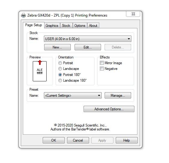 ZEBRA GX420d Thermal Label Printer Desktop Direct USB Serial POS GX42-200310-000