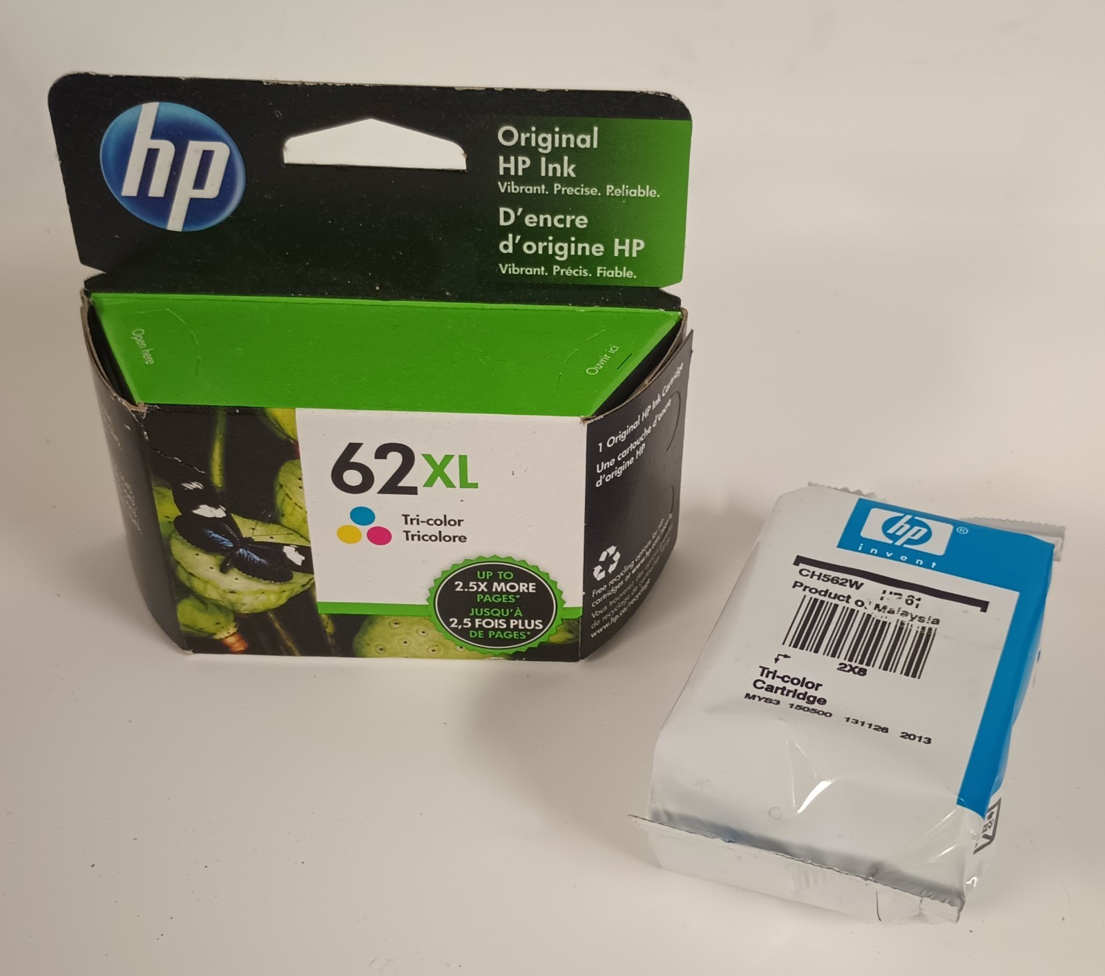 HP 62XL (C2P07AN) High Yield Tri-Color Ink Cartridge Sealed – Expired 2022 New