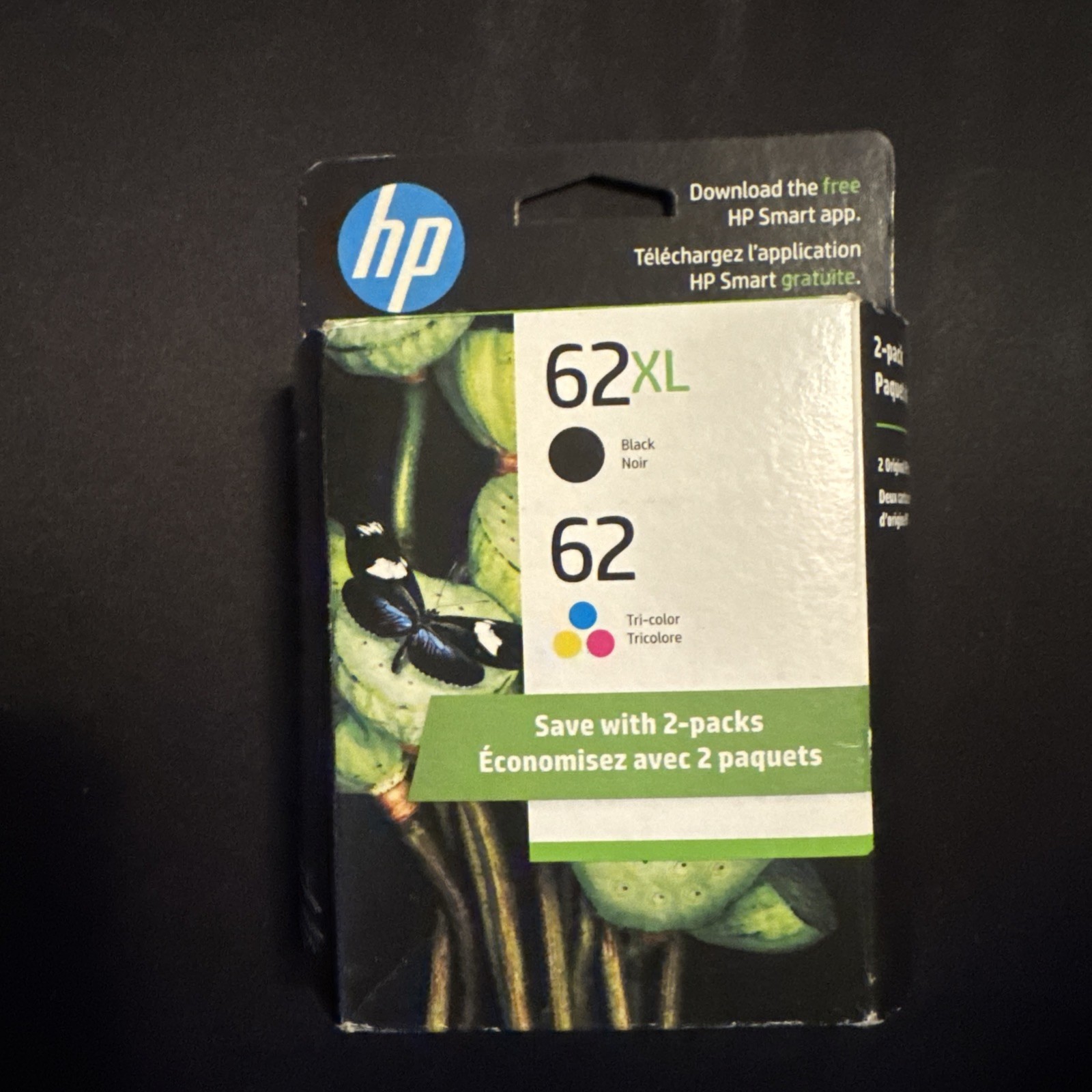HP 62XL Black + 62 Color Cartridges Combo Pack l