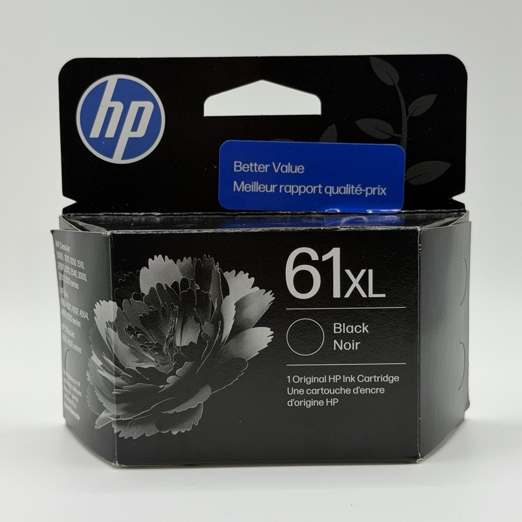 Genuine HP 61XL Black 61XL Ink Cartridge – Brand NEW Sealed OEM 01/2028