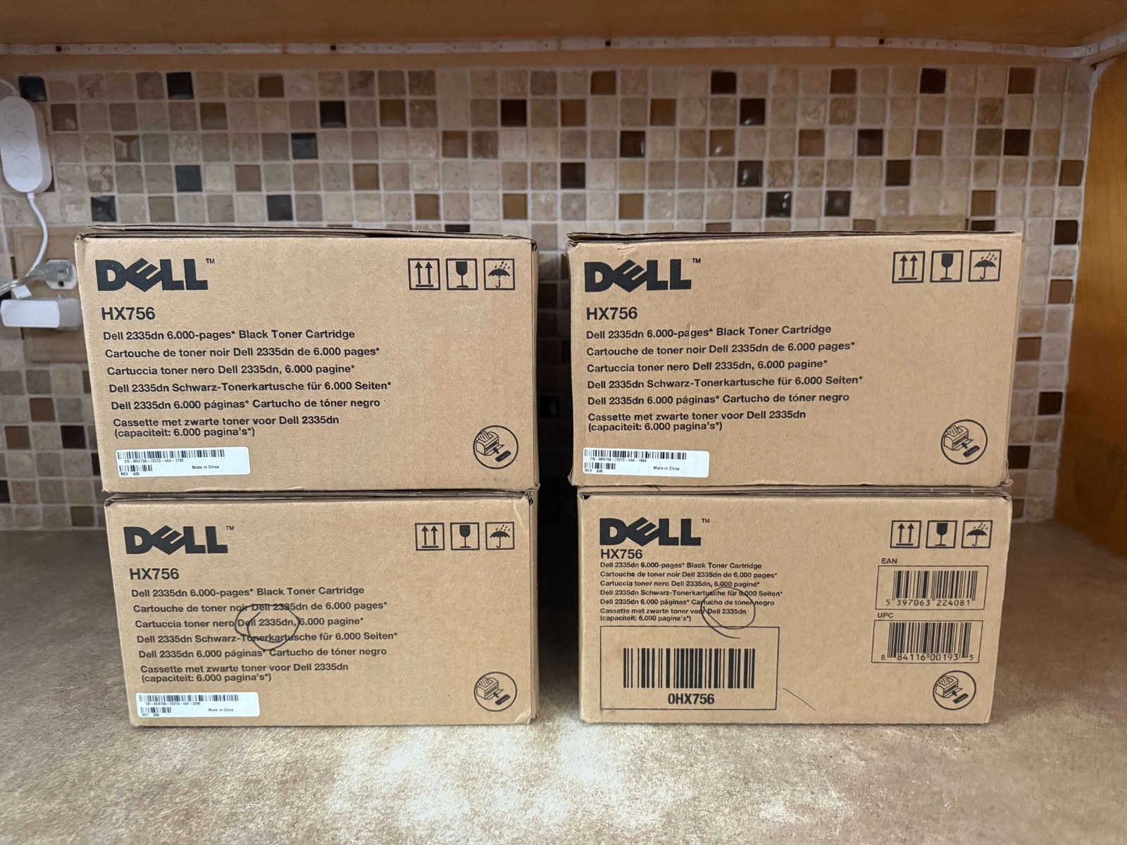 LOT OF 4 GENUINE DELL HX756 2335DN BLACK TONER CARTRIDGE