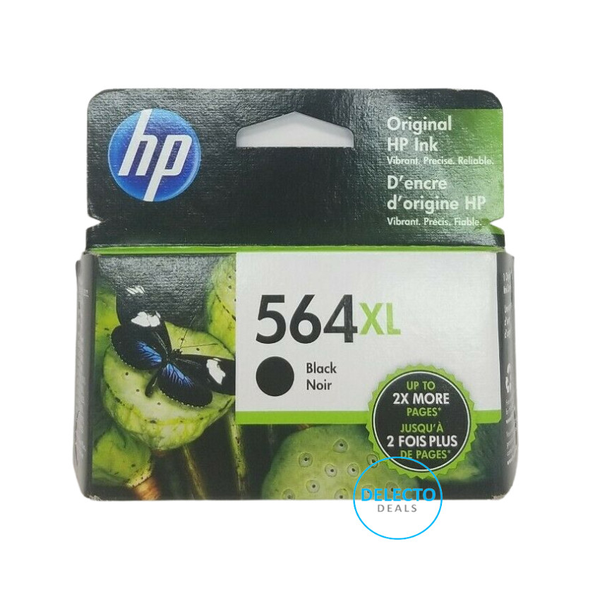 GENUINE HP 564XL BLACK Ink High Yield Cartridge CN684WN SEALED BOX 6/2025+